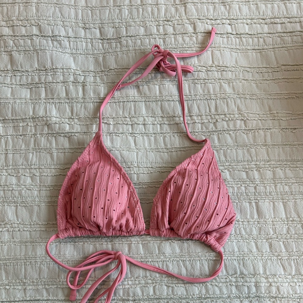 Pink bikini top